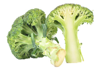 Fresh broccoli isolated on white