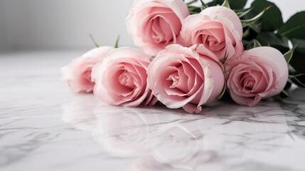 Obraz na płótnie Canvas pink roses bouquet