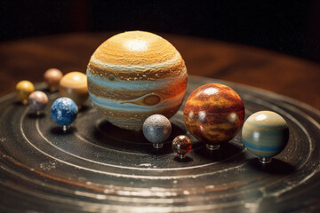 Miniature Solar System: A meticulously crafted miniature solar system, showcasing planets of diverse sizes and textures, offers a unique perspective on the cosmos.