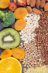Healthy nutritious food as source natural vitamin B3, fiber and other minerals