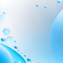 abstract blue background with bubbles - Light Blue and White Circles Background - Generative AI
