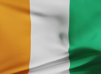 Obraz premium Flag of Côte d'Ivoire (costa de marfil)