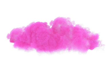 Realistic pink cloud isolated on transparent background. Png transparency