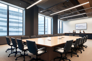 Fototapeta na wymiar The Executive Boardroom: Empowering Success Through Collaboration