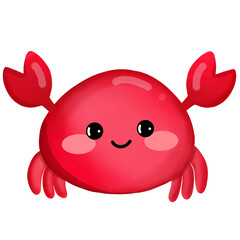 Cute crab character 