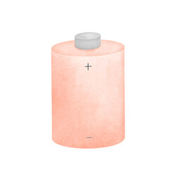 Red  battery isolated