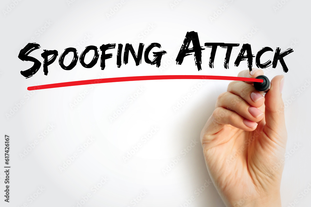 Poster spoofing attack - situation in which a person or program successfully identifies as another by falsi
