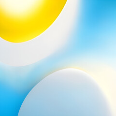 blue background - Light Yellow and Light Blue Circles Background - Light Colors and White - Generative AI