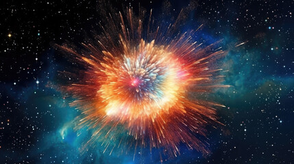 explosion of light created with Generative AI Technology