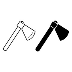 Camping Ax Icons. Vector Illustration of an Ax for Travel. Leisure and Tourism
