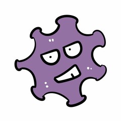 illustration of cartoon virus