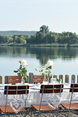 Dekoration-Hochzeit-Blumen-Natur-Tisch