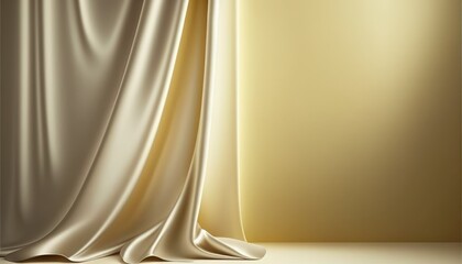 bright and shiny silk fabric curvy texture background generative ai