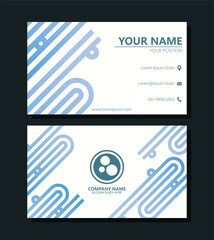 flat abstract business card template
