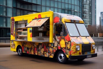 Delightful Street Eats: Food Truck for Savory Servings. AI