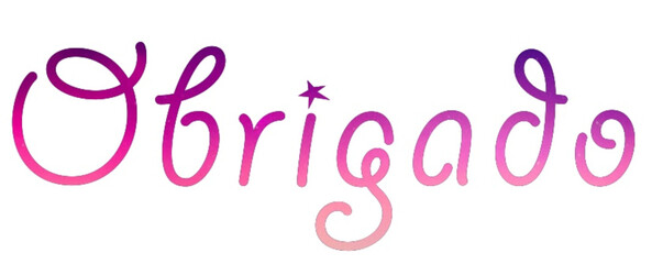 obrigado - thank you written in Portuguese - multicolor - background with color spots - ideal for website, email, presentation, advertisement, image, poster, placard, banner, postcard, ticket, logo,

