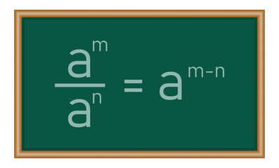 Quotient property of exponents. Quotient of powers in mathematics. Mathematics resources for teachers and students.