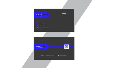 New Creative Blue Vector Business Card Design