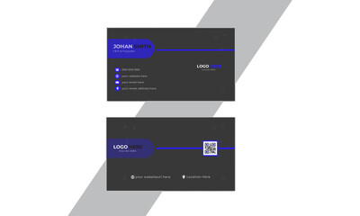 Creative Vector Blue Business Card Design