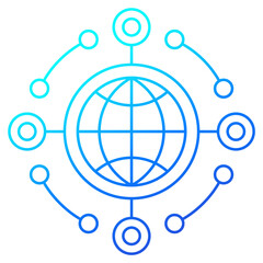 network api line design icon