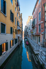 Fototapeta na wymiar Canals side view in Venice