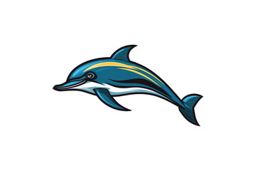 dolphin vector logo design template