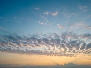 A sunset during summer over Ipswich, Suffolk, UK