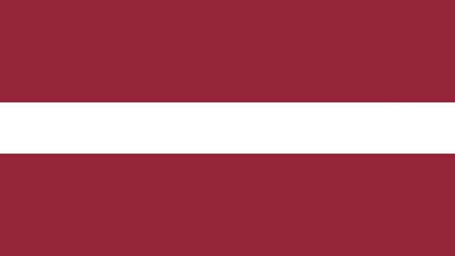 Animated plane flying over the the flag of Latvia.