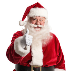 Santa Claus making a gesture isolated. Illustration AI Generative. © olegganko