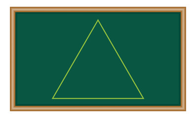 Properties of equilateral triangle in mathematics. Three sides with same length. Geometric shape. Mathematics resources for teachers and students.