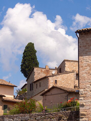 Italia, Umbria, il paese di Spello.