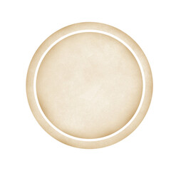 Brown Label, round,isolated