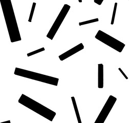 Hand drawn black confetti - seamless/tileable (Black pencil)