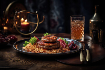 
Gorgeous photo of Rösti, Grilled sausages, or bacon mix