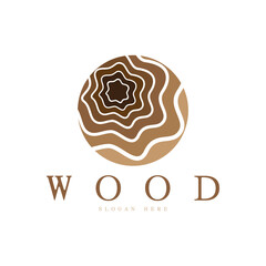 wood logo template icon illustration design vector, used for wood factories, wood plantations, log processing, wood furniture, wood warehouses with a modern minimalist concept