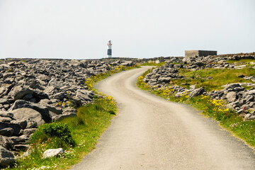 Road on Aran Islands in Ireland