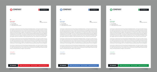 Modern creative business official letterhead template design in a4 size.