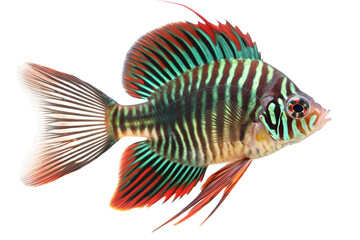Tropical Tapestry fish. Transparent background. generative AI