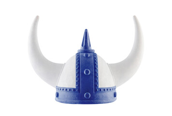 Finnish viking horned helmet isolated on white background with clipping path