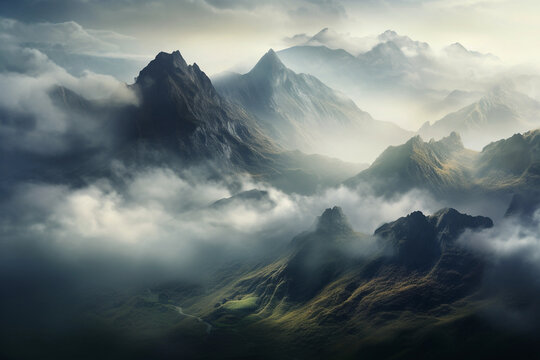 Mountains in the fog, Mountains, Beautiful mountains