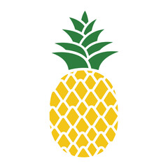Pineapple colorful icon isolated on white background