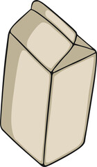 milk box isolated on white