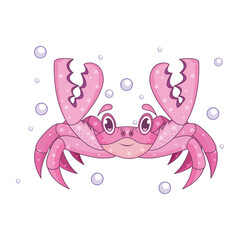 Vector Cartoon Crab Character isolated illustration