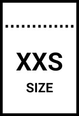 Symbols of clothing size icon
