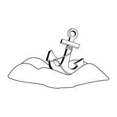 Vector Cartoon Anchor Character isolated illustration