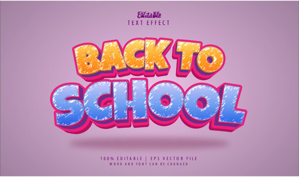 Back to School text effect style 3d
