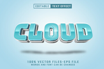 Fototapeta premium Cloud Editable Text Effect