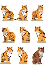 set of tiger vector