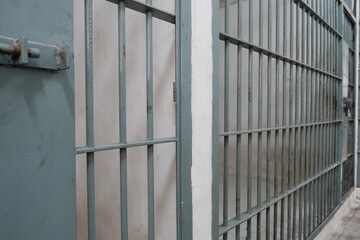 prison bars in the gate