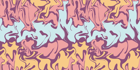 Colorful Seamless abstract marble pattern illustration, Liquid marble mood high contrast color. Design for fashion, wallpaper, web, wrapping, and all prints.